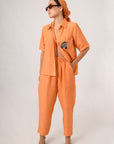 Orange Linen Pants