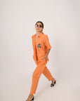 Orange Linen Pants