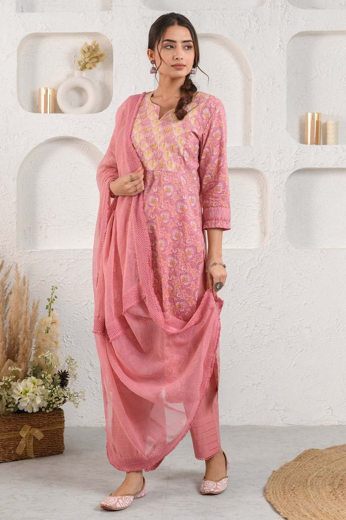 Pink summer kurta