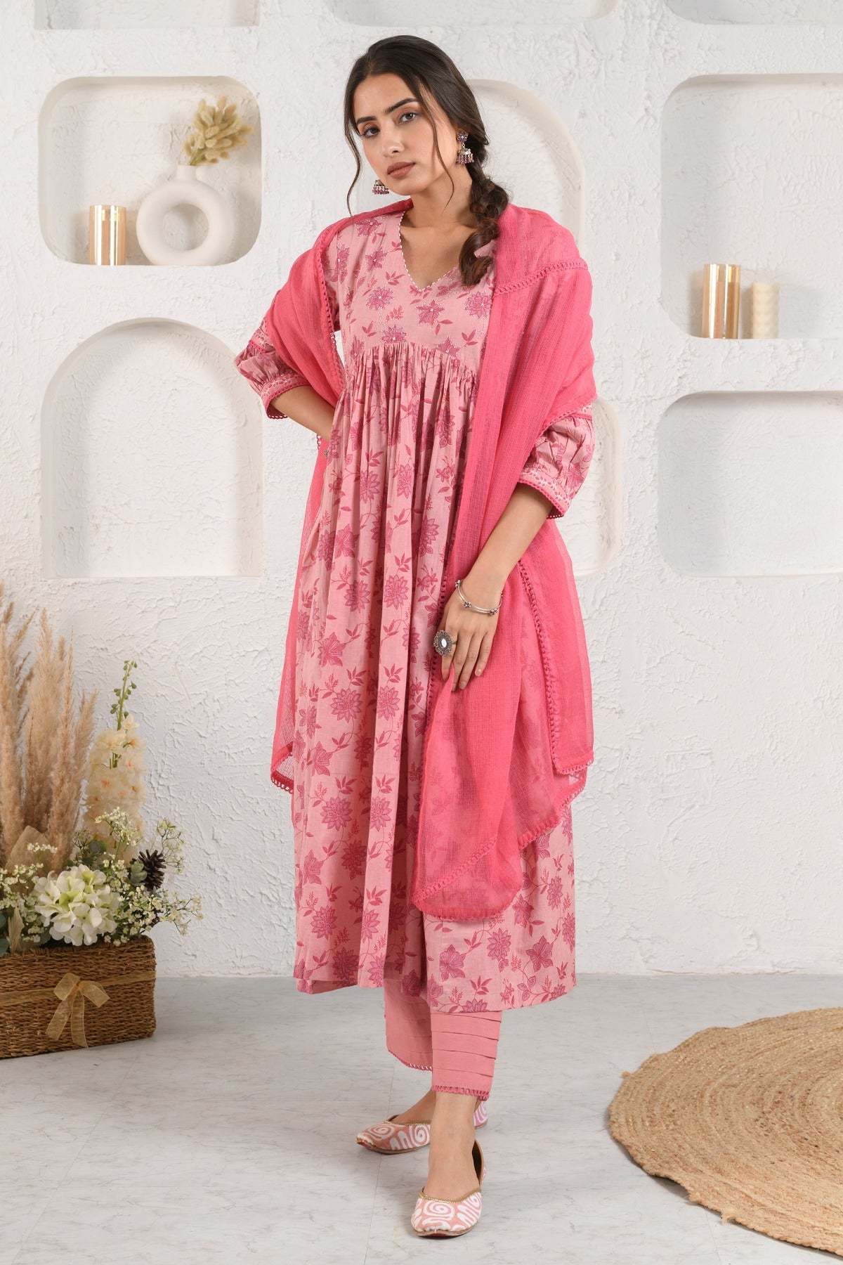 Pink Gulab Kurta