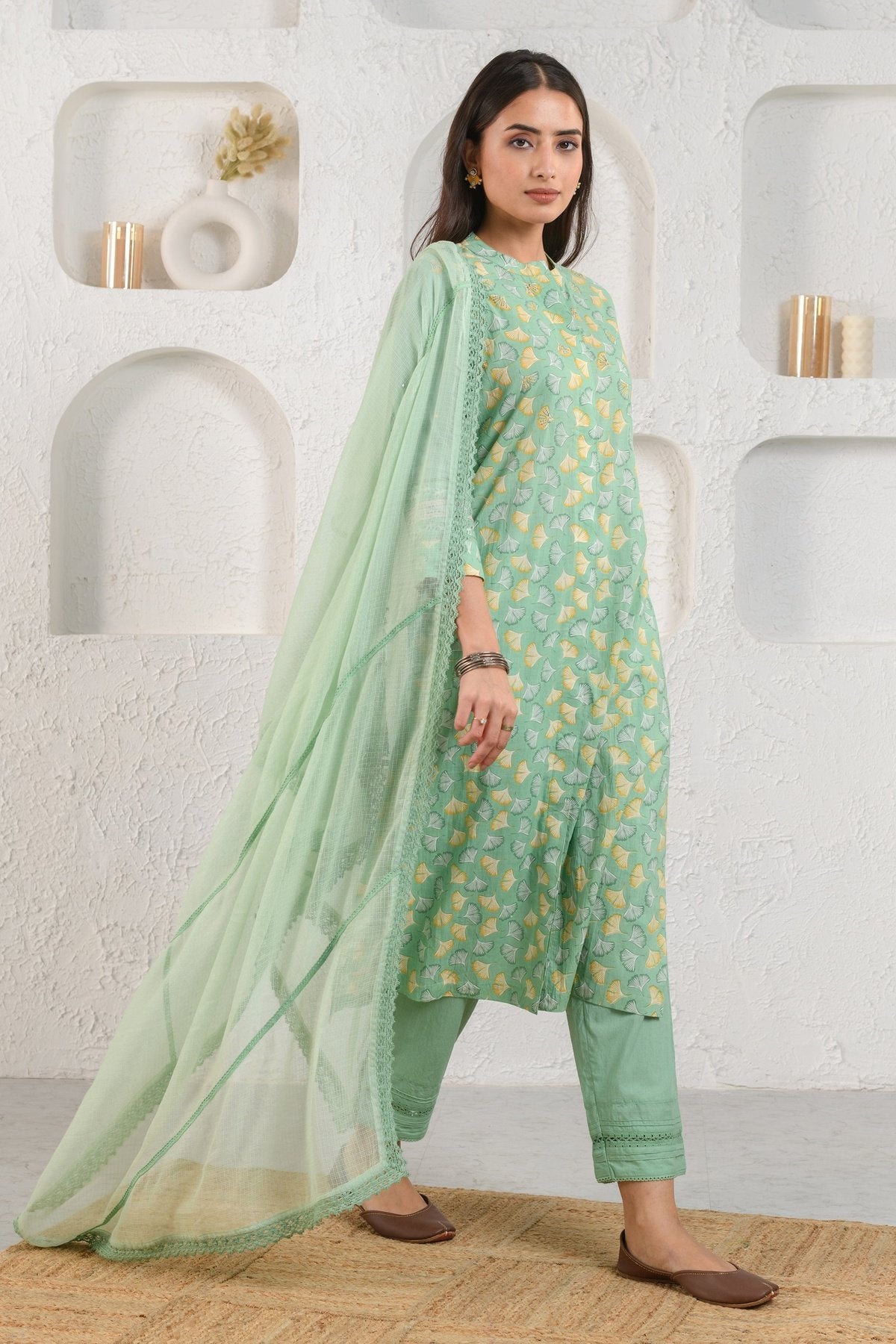 Green Gingko Suit Set