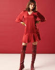 Red Sangria Short Dress