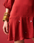 Red Sangria Short Dress