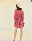 Mauve Pull-string Short Dress