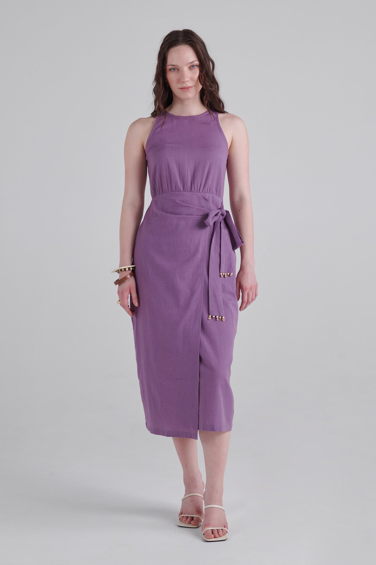 Amethyst Tie Midi Dress