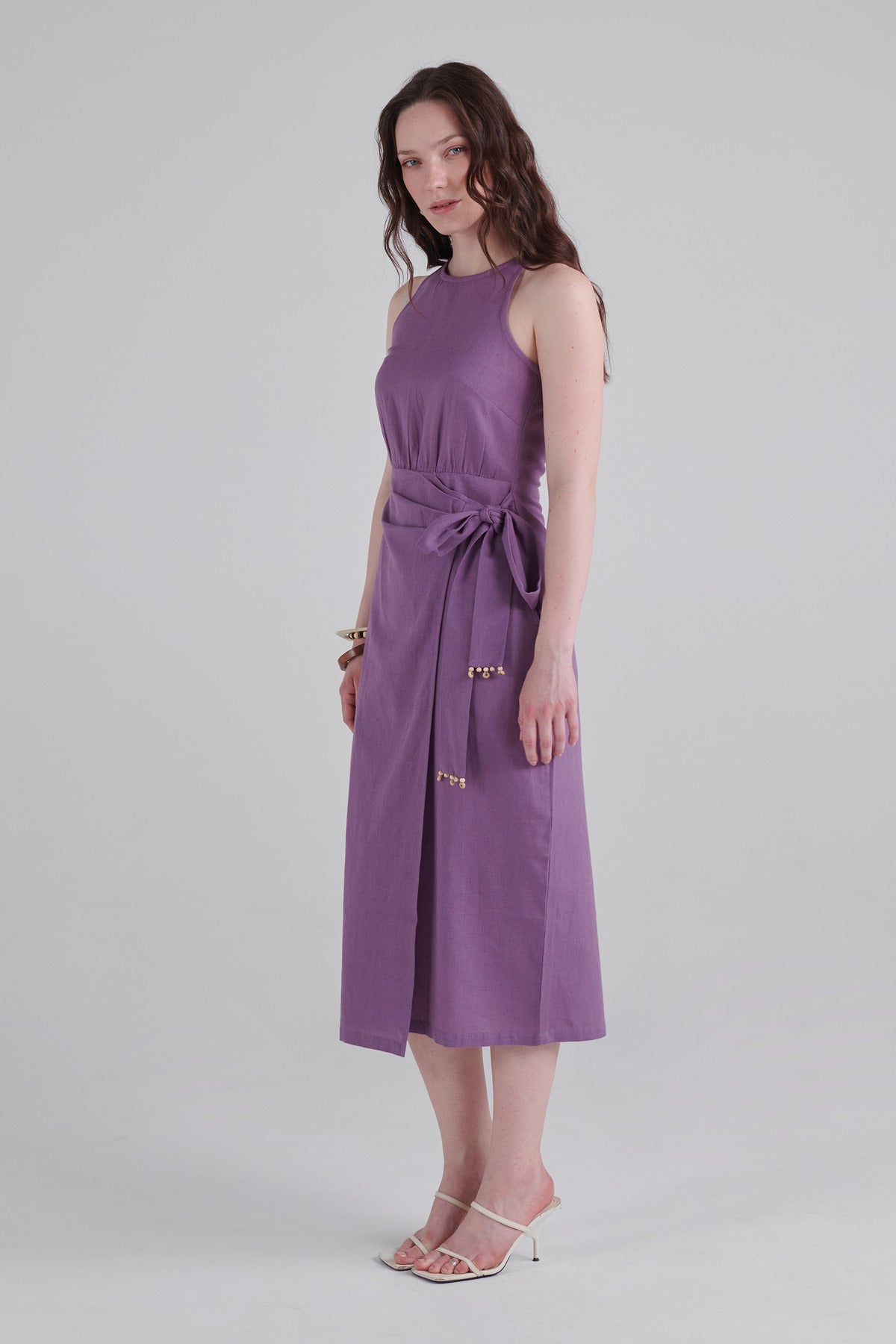 Amethyst Tie Midi Dress