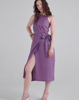 Amethyst Tie Midi Dress