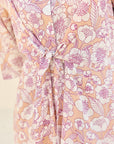 Peach Tie Shirt Dress