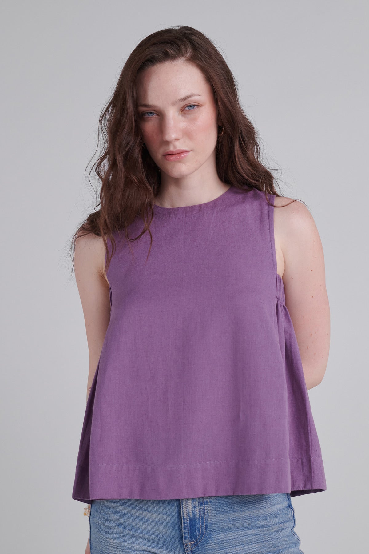 Amethyst Side Gathered Shirt