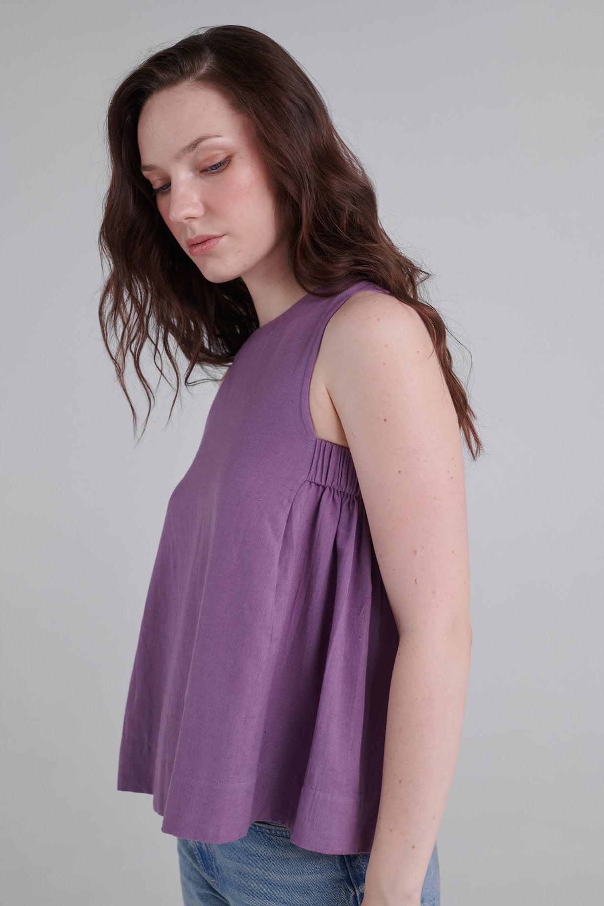 Amethyst Side Gathered Shirt
