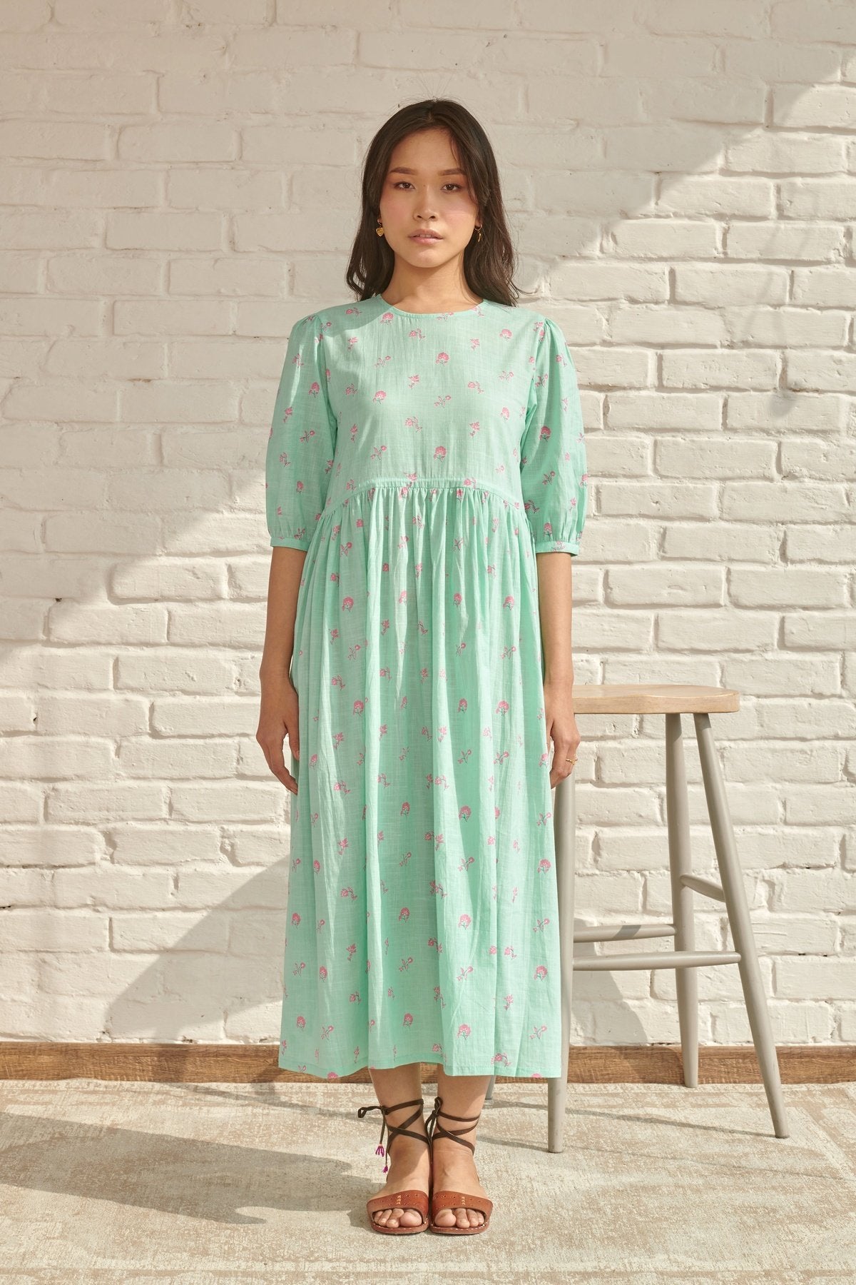 Blue Aster Midi Dress