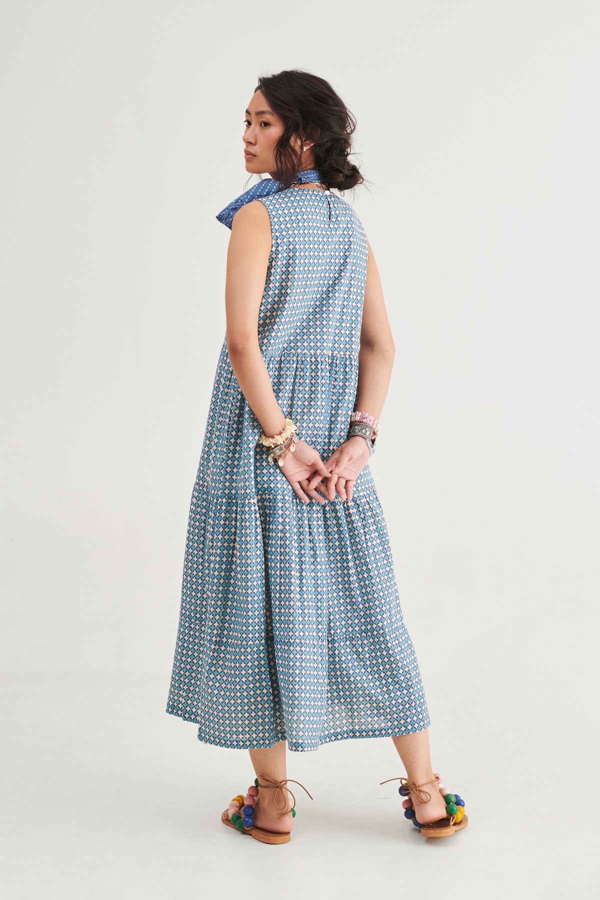 Indigo Star Sleeveless Dress