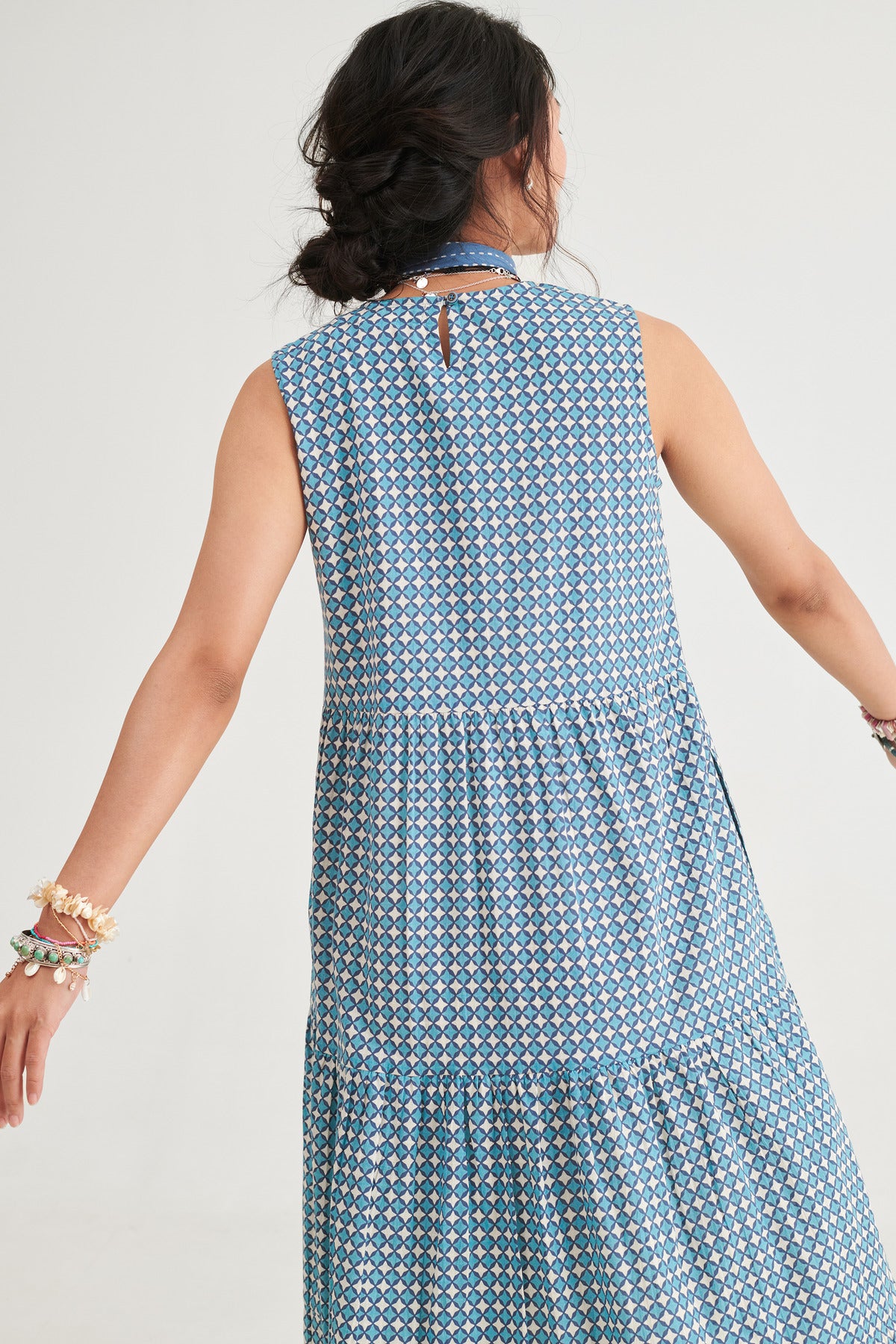 Indigo Star Sleeveless Dress