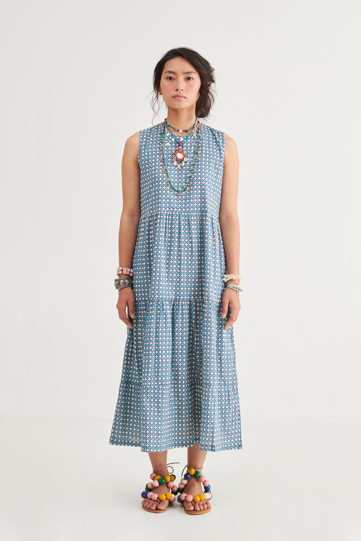 Indigo Star Sleeveless Dress