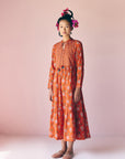 Orange Midi Dress