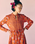 Orange Midi Dress