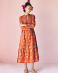 Orange Midi Dress