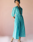 Blue Tie Midi Dress