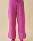 Pink Bandhani Color Block Suit Set