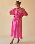 Pink Paisley Smocked Dress