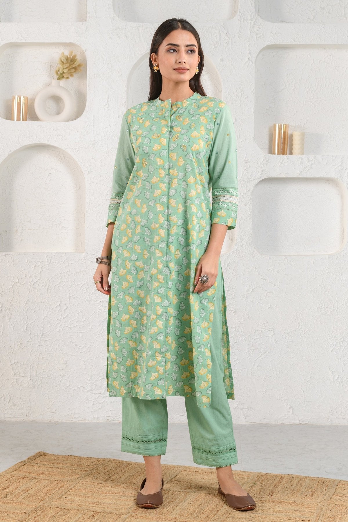 Green Gingko Suit Set