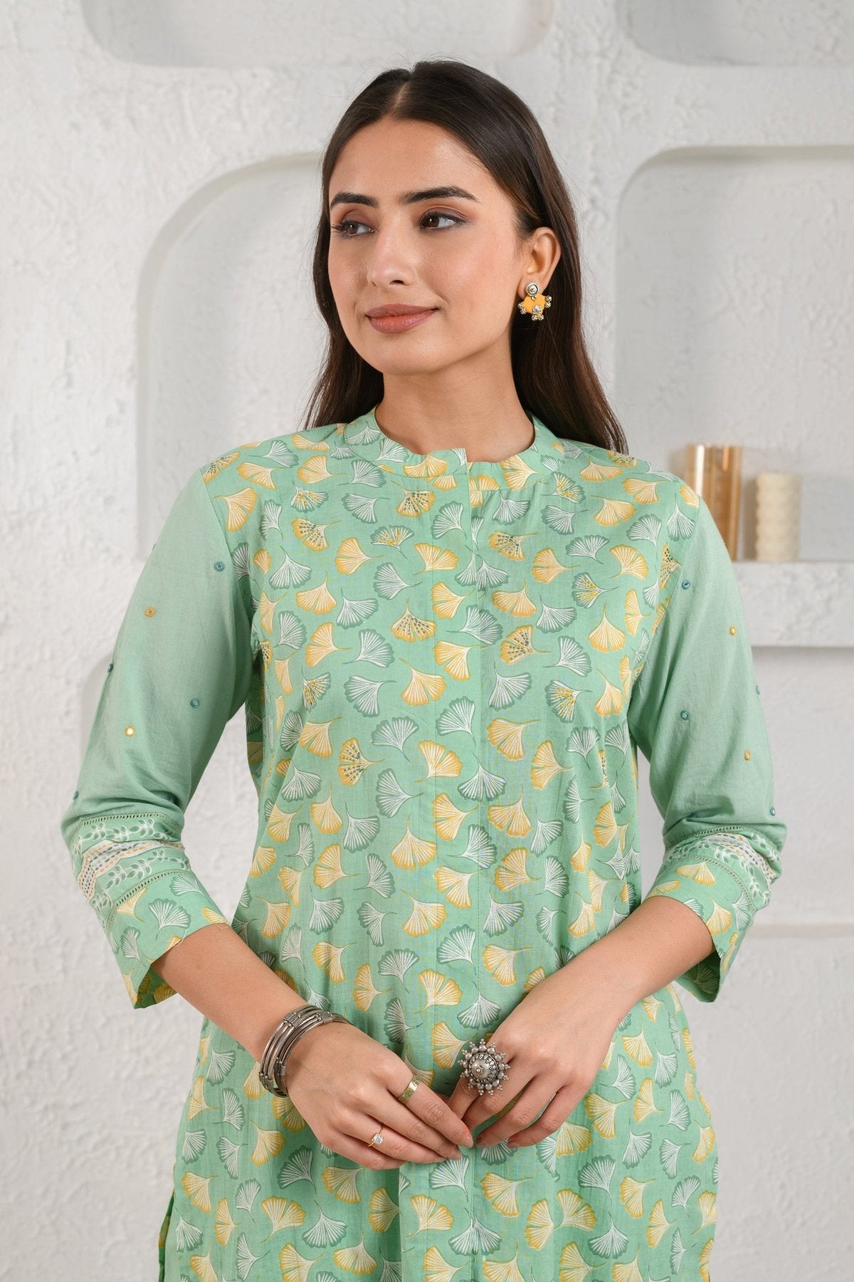 Green Gingko Kurta