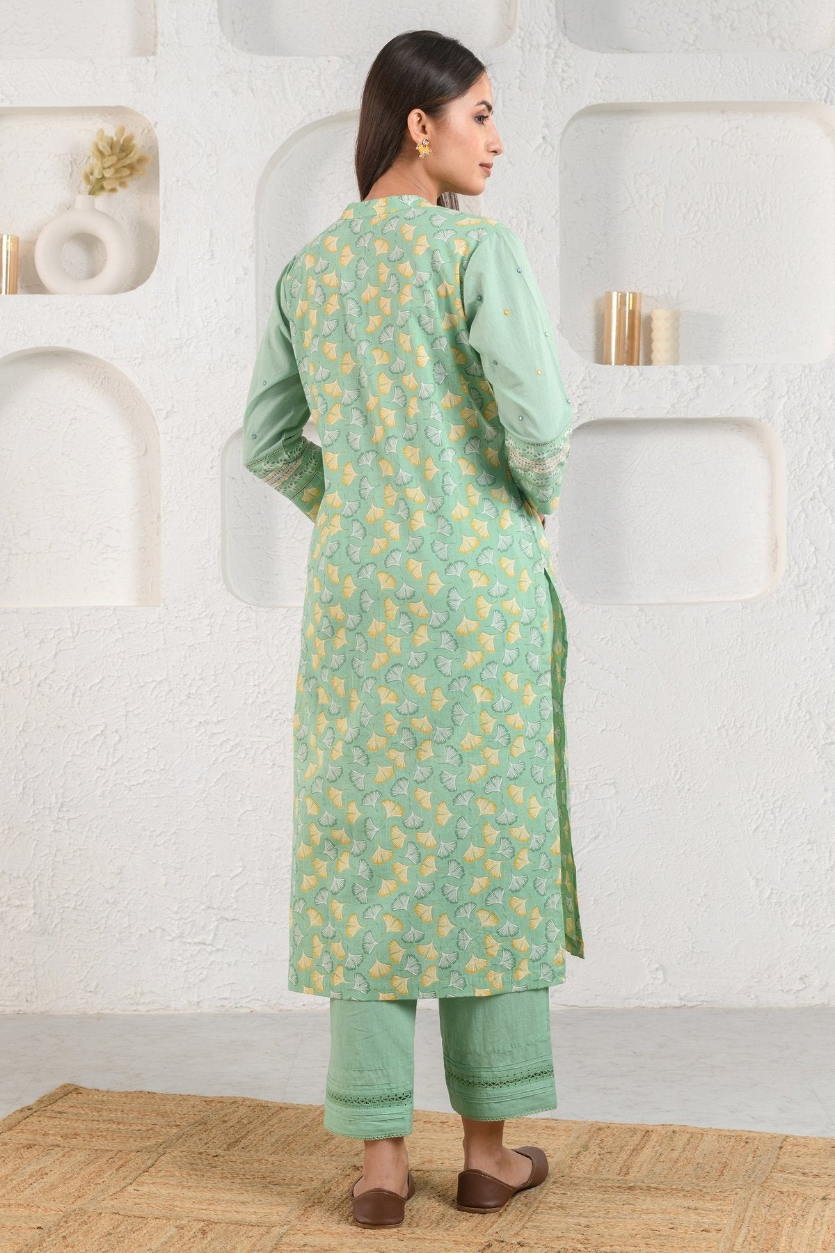 Green Gingko Kurta