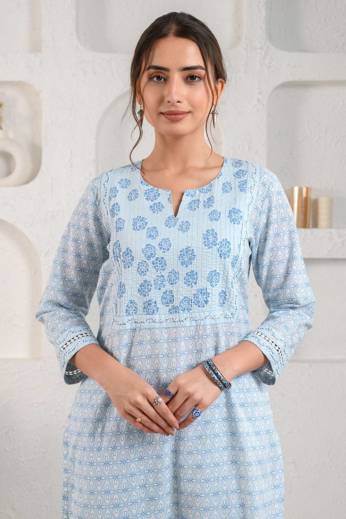 Blue Marigold Kurta