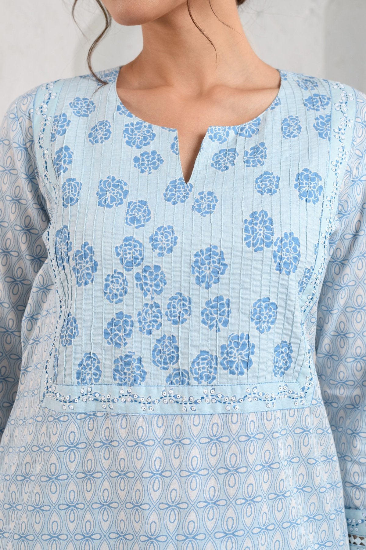 Blue Marigold Kurta