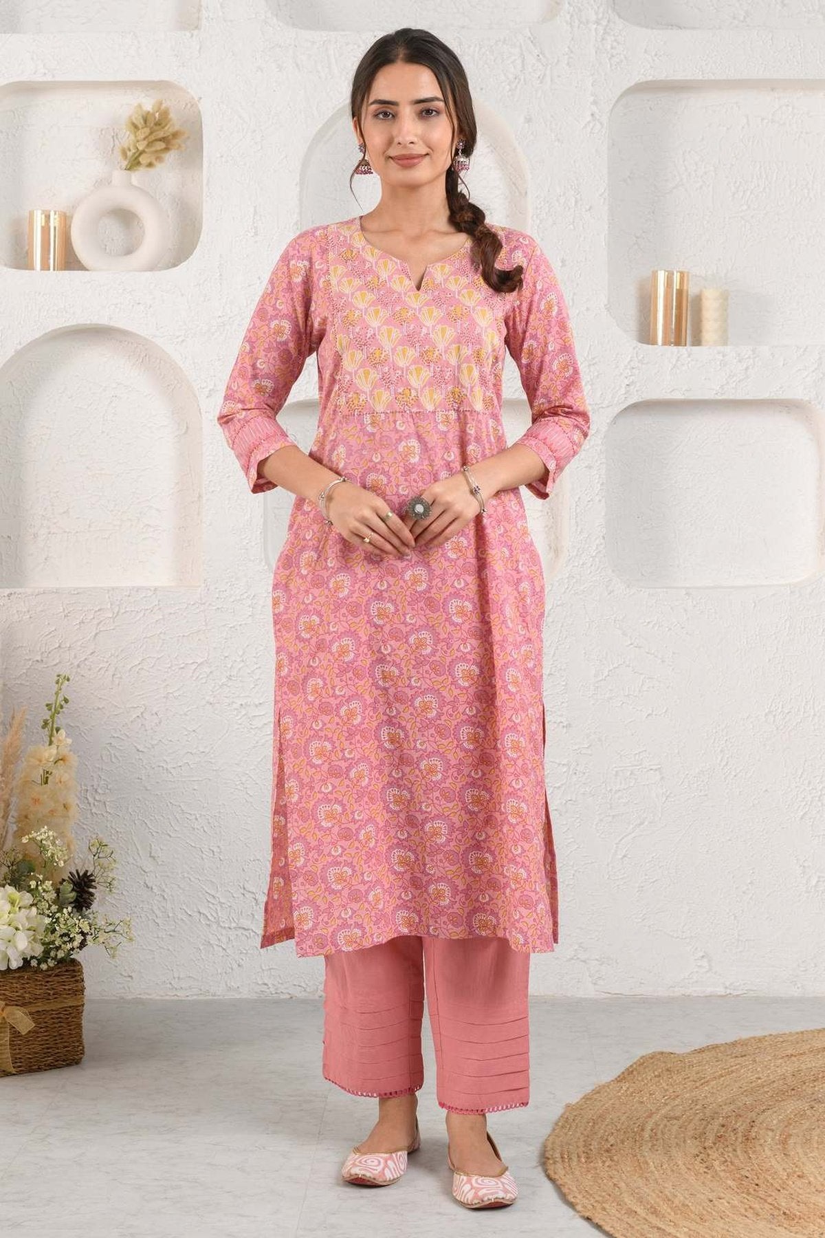 Pink summer kurta