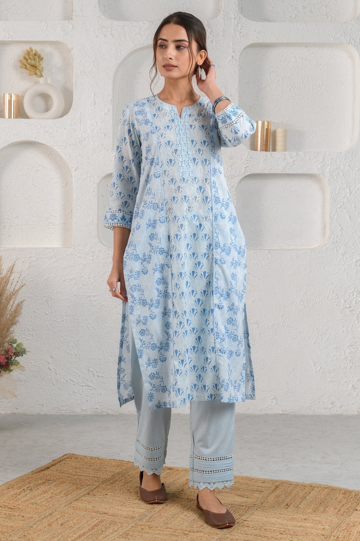 Blue Tulip Sequins Kurta