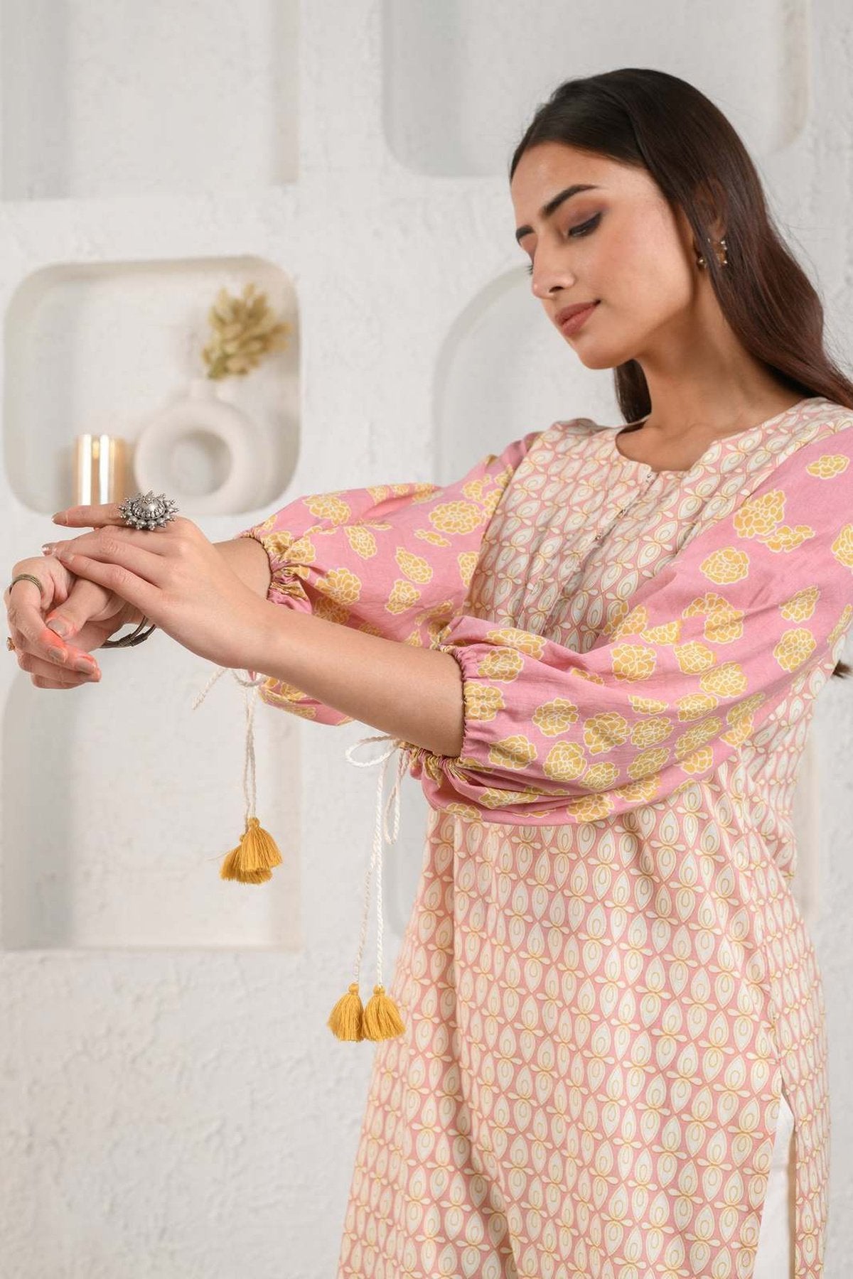 Peach Boho Kurta