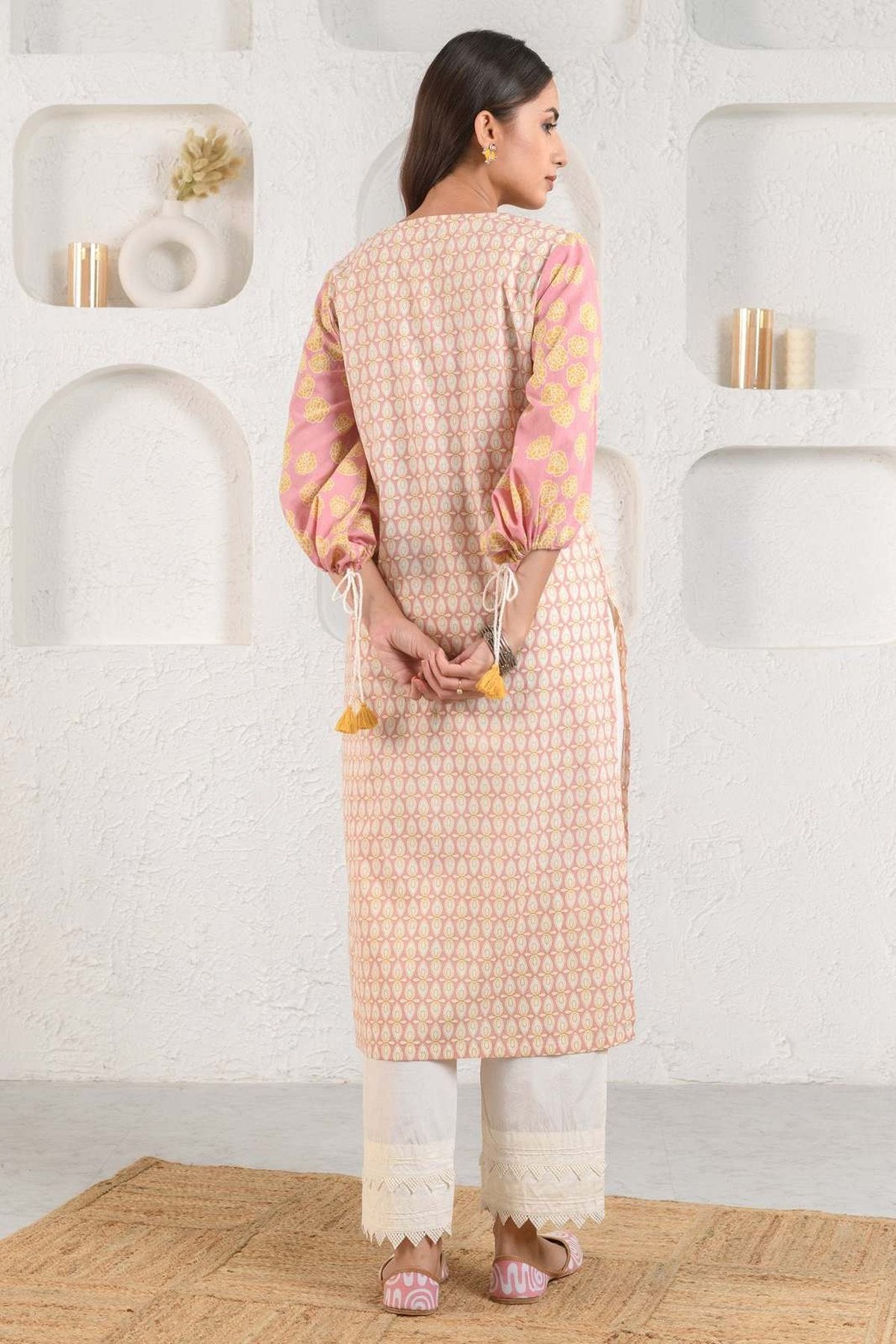 Peach Boho Kurta