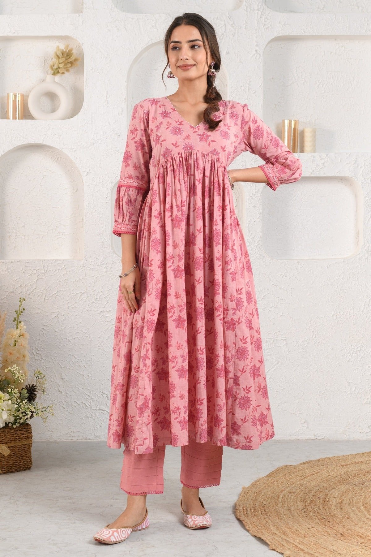 Pink Gulab Kurta