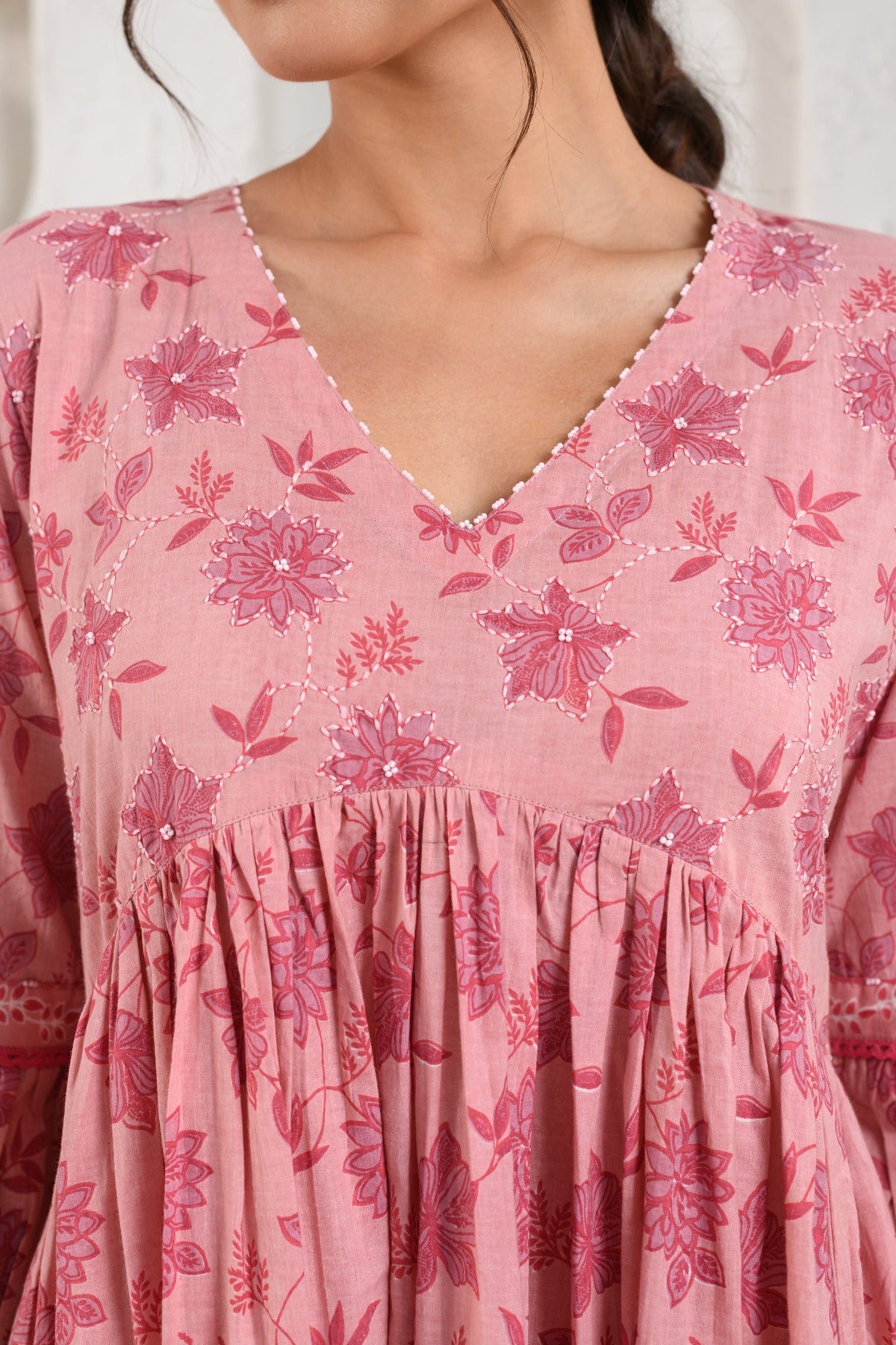 Pink Gulab Kurta