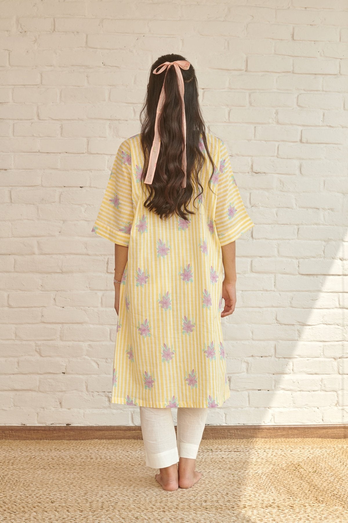 Yellow Voila Kaftan Kurta