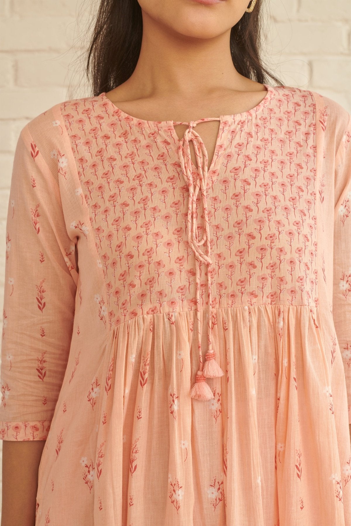 Peach Peony Kurta