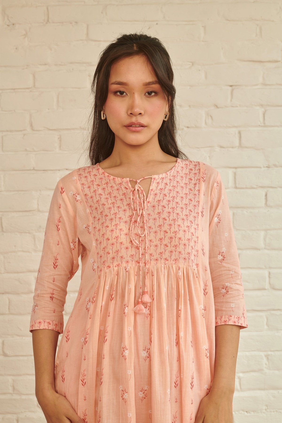 Peach Peony Kurta