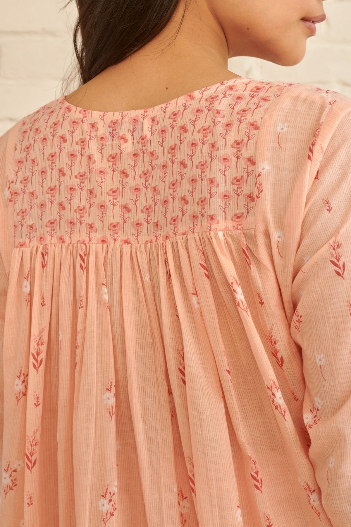 Peach Peony Kurta