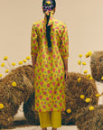 Lime Green Lace Kurta