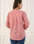 Pink Gathered Shirt