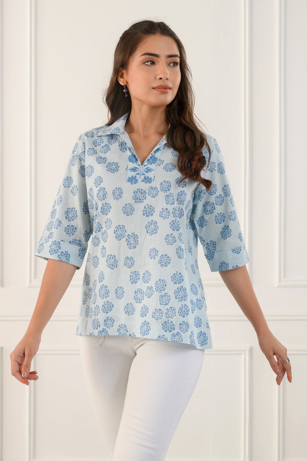 Blue Marigold Shirt