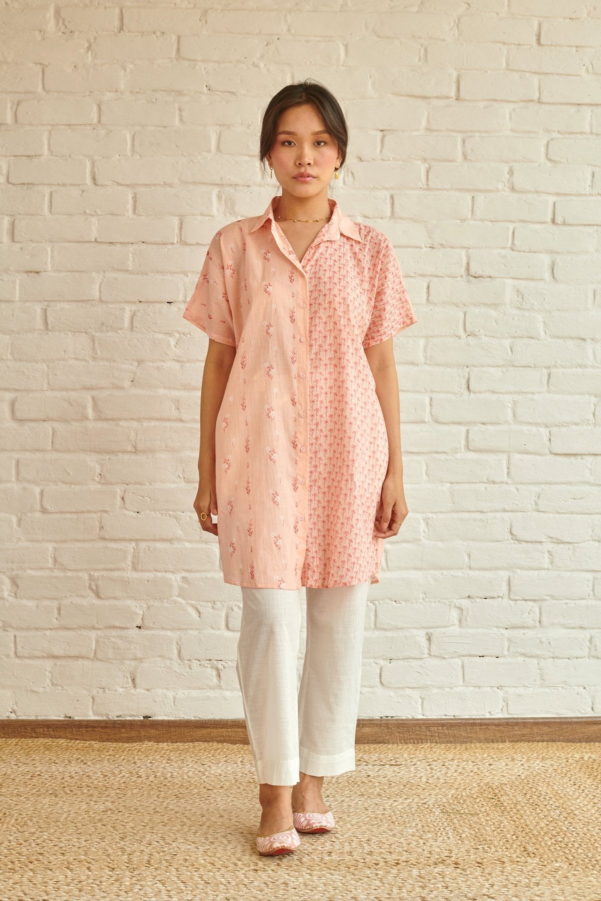 Peach Lily Oversized Shirt