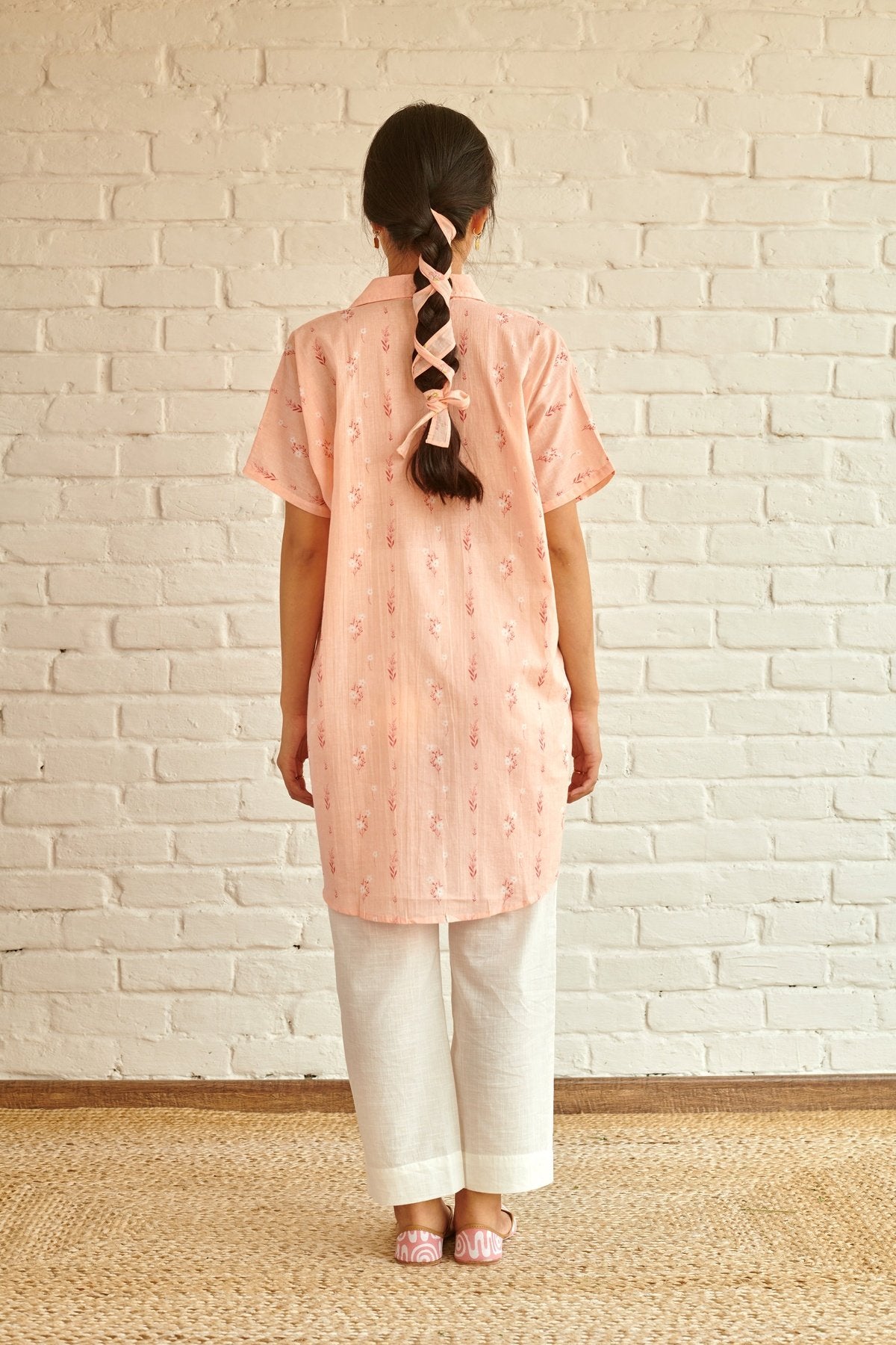 Peach Lily Oversized Shirt