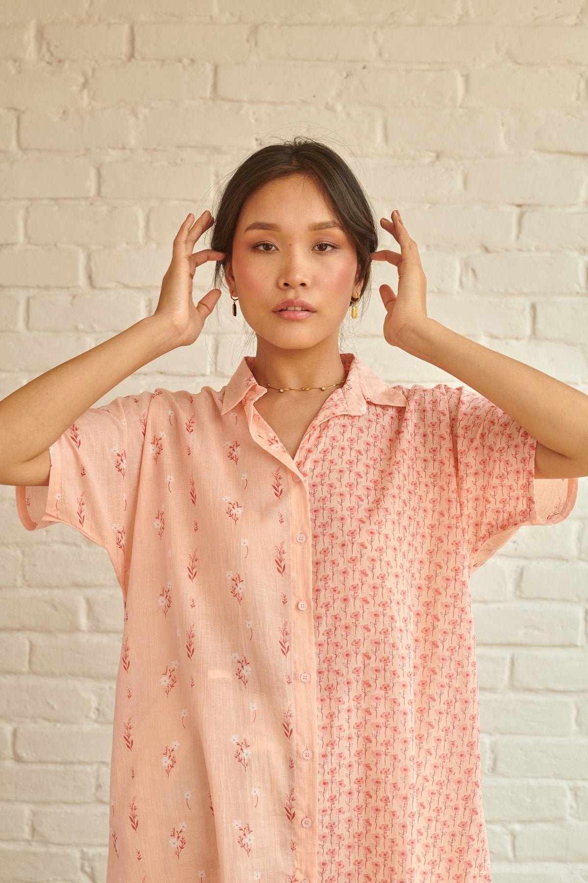 Peach Lily Oversized Shirt