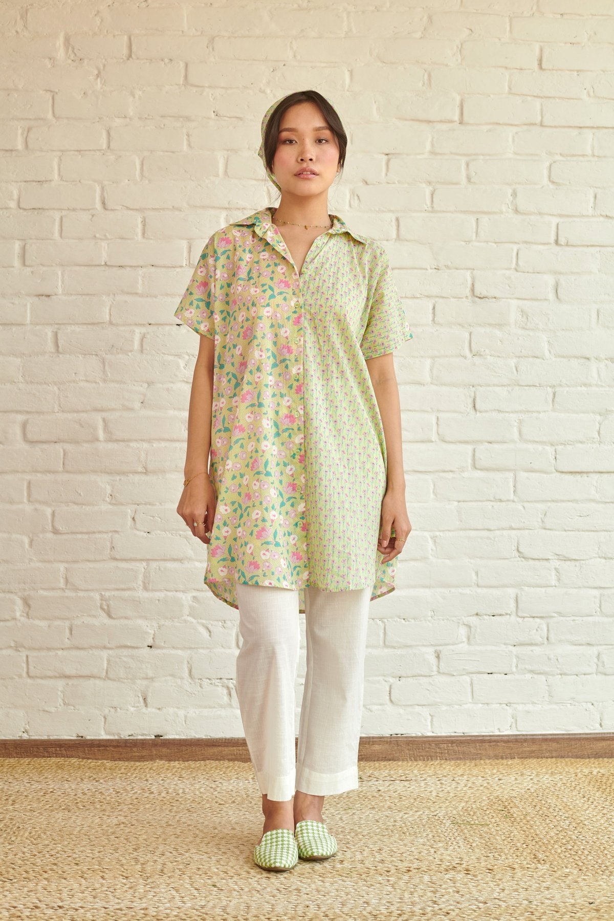 Green Lily Oversized Shirt