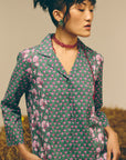 Green Lapel Shirt
