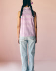 Purple Sleeveless Poplin Shirt