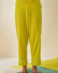 Lime Green Dobby Pant