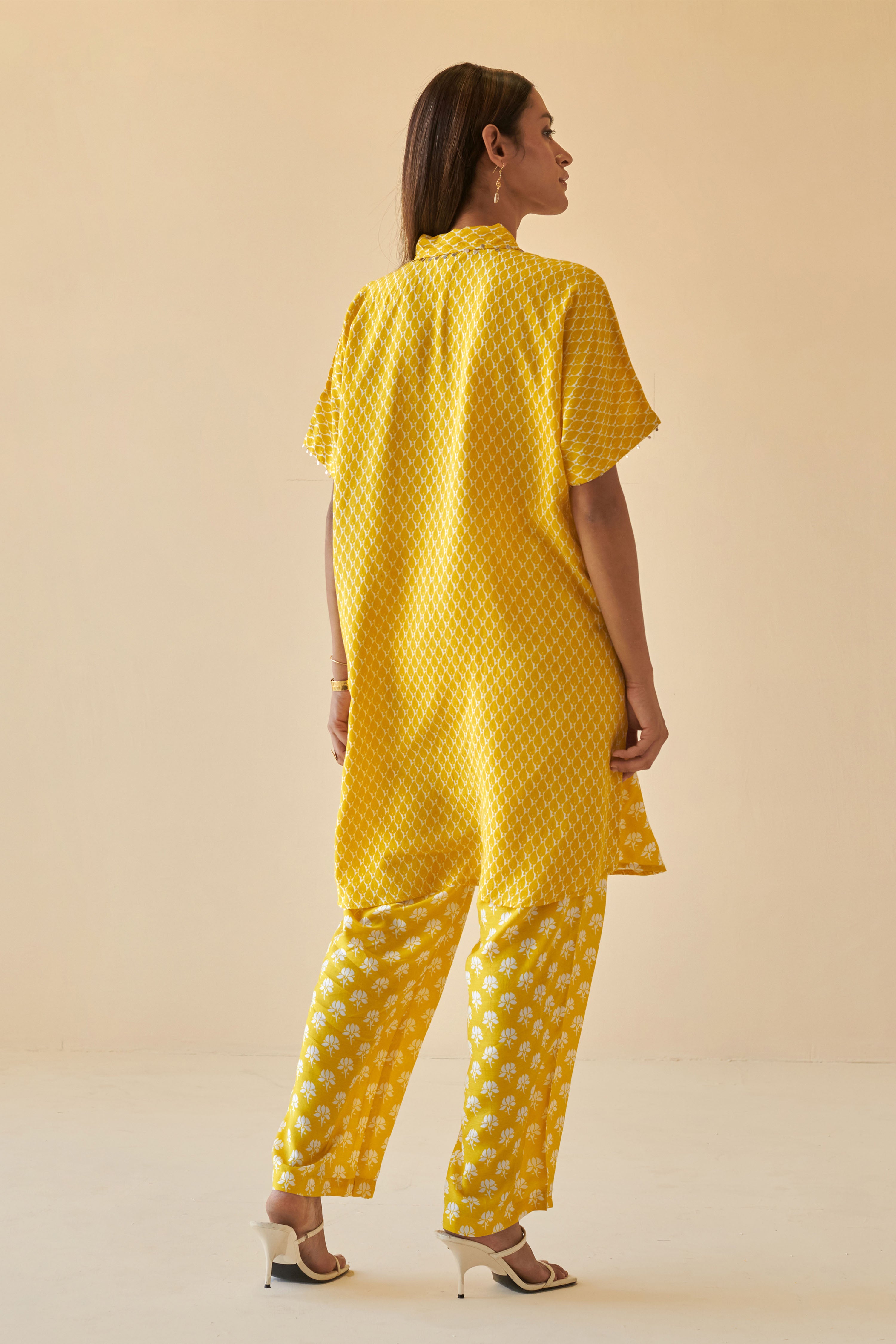 Yellow Lotus Oversized Co-ord Set
